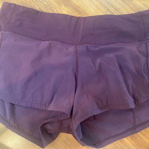 LuluLemon Speed Shorts 2.5 - Size 4